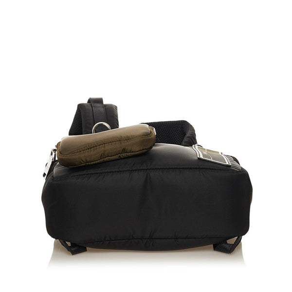 プラダ リュック バックパック ボディバッグ 2VZ044 ブラック カーキ ナイロン メンズ PRADA 【中古】