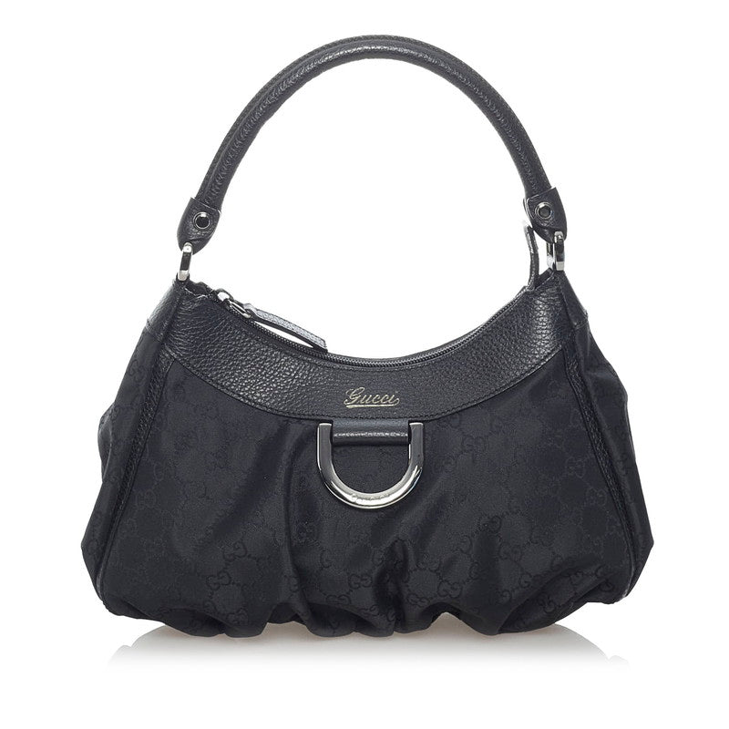 グッチ アビー GG ワンショルダー ハンドバッグ 265692 ブラック ナイロン レザー レディース GUCCI 【中古】