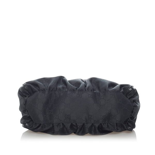 グッチ アビー GG ワンショルダー ハンドバッグ 265692 ブラック ナイロン レザー レディース GUCCI 【中古】