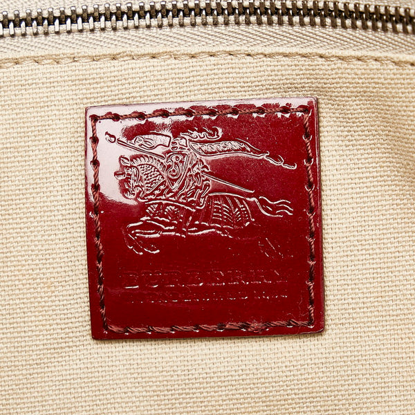 バーバリー ノバチェック ハート ベージュ PVC レザー ハンドバッグ レディース BURBERRY 【中古】