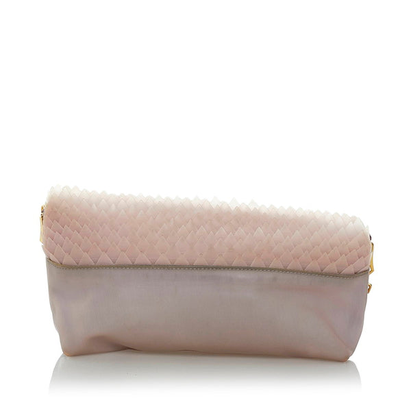 バーバリー プローサム クラッチバッグ ショルダーバッグ 2WAY ピンク  パープル ラバー レザー レディース BURBERRY 【中古】