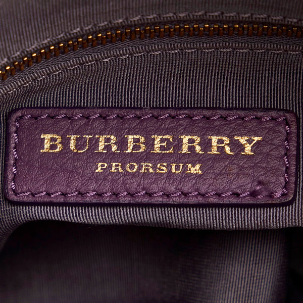 バーバリー プローサム クラッチバッグ ショルダーバッグ 2WAY ピンク  パープル ラバー レザー レディース BURBERRY 【中古】