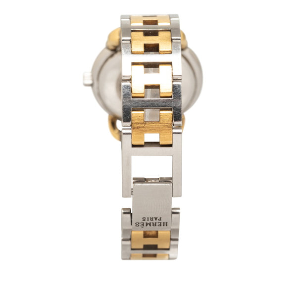 エルメス ブルマン 腕時計 PU2.240 クオーツ アイボリー文字盤 ステンレススチール レディース HERMES 【中古】