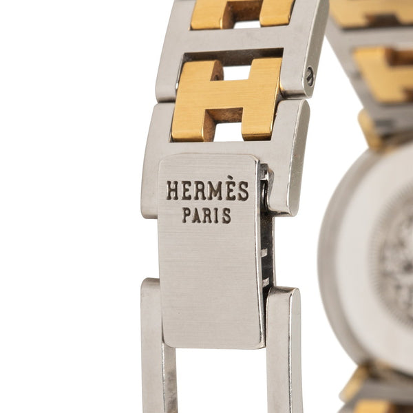 エルメス ブルマン 腕時計 PU2.240 クオーツ アイボリー文字盤 ステンレススチール レディース HERMES 【中古】