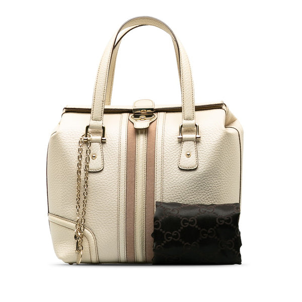 グッチ ハンドバッグ ドクターズバッグ 146002 ホワイト ピンク レザー レディース GUCCI 【中古】