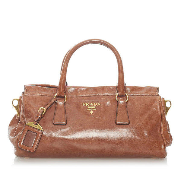 プラダ ハンドバッグ ショルダーバッグ 2WAY BN1849 ブラウン レザー レディース PRADA 【中古】