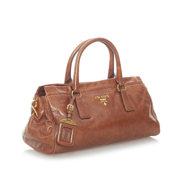 プラダ ハンドバッグ ショルダーバッグ 2WAY BN1849 ブラウン レザー レディース PRADA 【中古】
