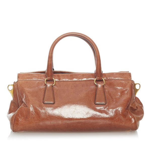 プラダ ハンドバッグ ショルダーバッグ 2WAY BN1849 ブラウン レザー レディース PRADA 【中古】