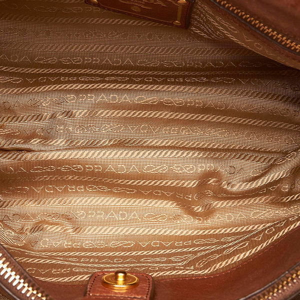 プラダ ハンドバッグ ショルダーバッグ 2WAY BN1849 ブラウン レザー レディース PRADA 【中古】