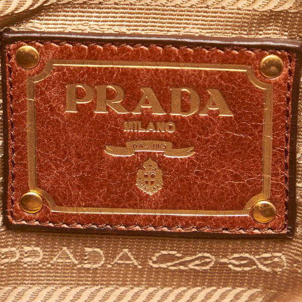 プラダ ハンドバッグ ショルダーバッグ 2WAY BN1849 ブラウン レザー レディース PRADA 【中古】