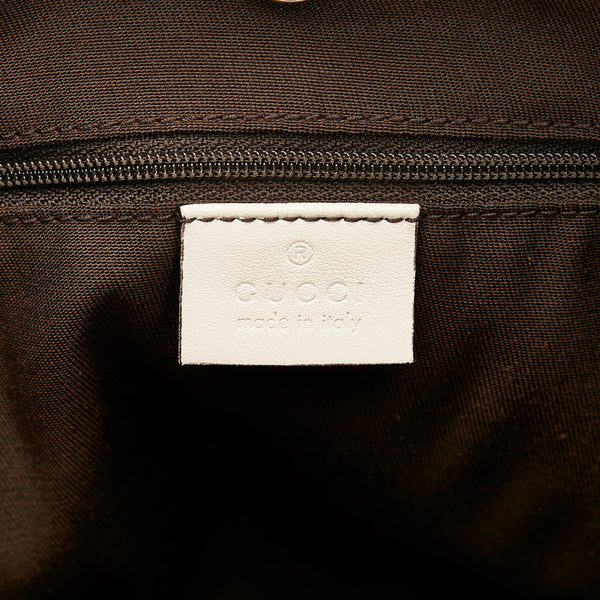 グッチ GGキャンバス ニューブリット トートバッグ ショルダーバッグ 169946 ベージュ ホワイト キャンバス レザー レディース GUCCI 【中古】