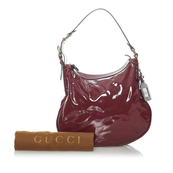 グッチ ワンショルダー 203520 パープル エナメル レディース GUCCI 【中古】