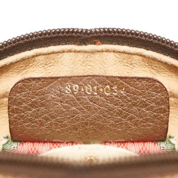 グッチ GGスプリーム アクセサリーコレクション オールドグッチ シェリー クラッチバッグ 89 01 034 ベージュ ブラウン PVC レザー レディース GUCCI 【中古】