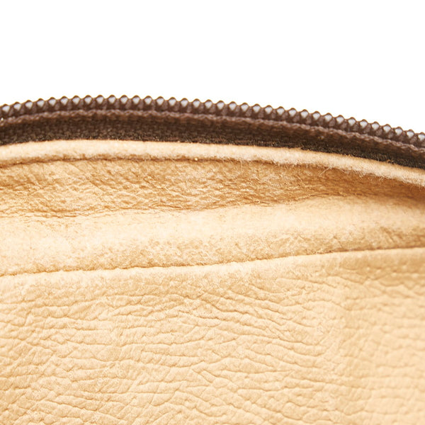 グッチ GGスプリーム アクセサリーコレクション オールドグッチ シェリー クラッチバッグ 89 01 034 ベージュ ブラウン PVC レザー レディース GUCCI 【中古】