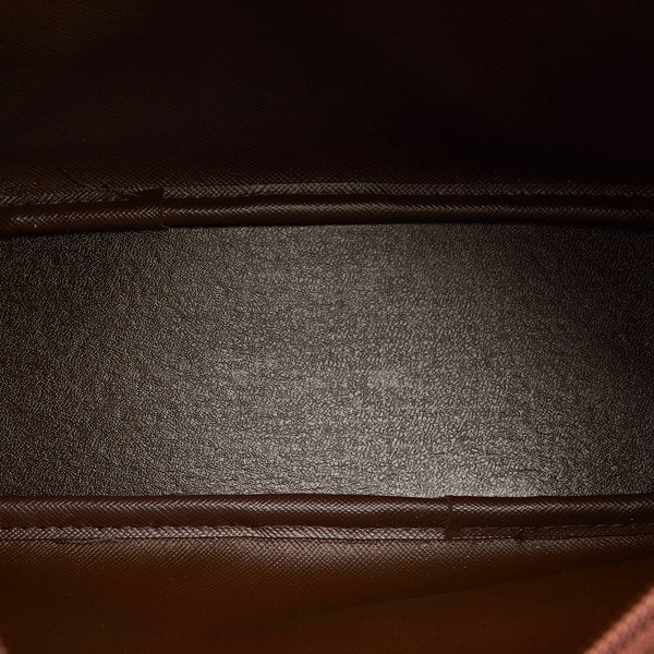 バーバリー チェック ショルダーバッグ 斜め掛け カーキ キャンバス レザー メンズ BURBERRY 【中古】