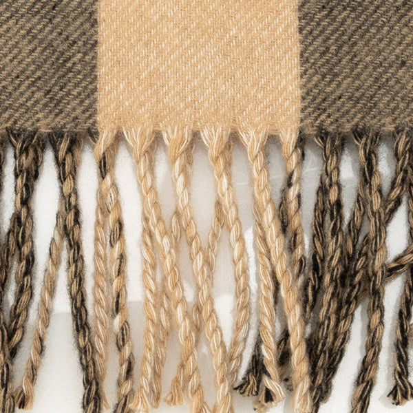 バーバリー チェック TBモノグラム リバーシブル マフラー ベージュ ウール レディース BURBERRY 【中古】