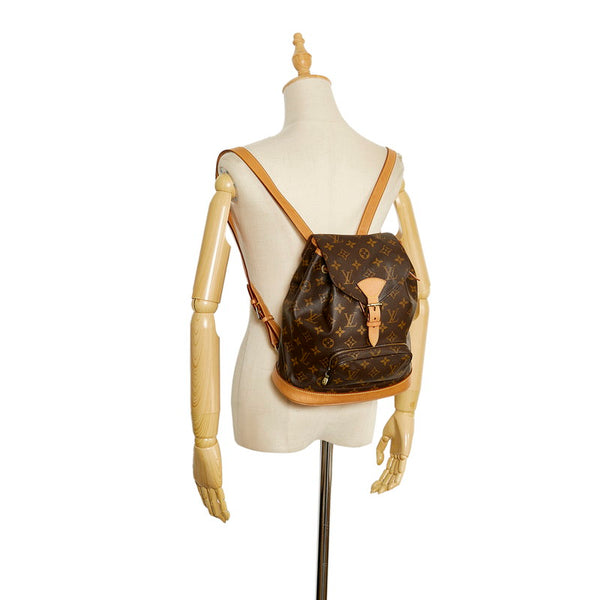 ルイ ヴィトン モノグラム モンスリMM リュック バックパック M51136 ブラウン PVC レザー レディース LOUIS VUITTON 【中古】