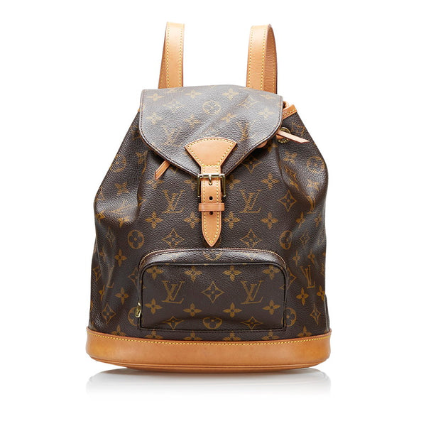 ルイ ヴィトン モノグラム モンスリMM リュック バックパック M51136 ブラウン PVC レザー レディース LOUIS VUITTON 【中古】