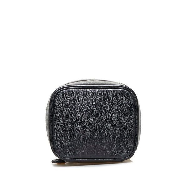 シャネル ココマーク ハンドバッグ バニティバッグ ブラック ゴールド キャビアスキン レディース CHANEL 【中古】