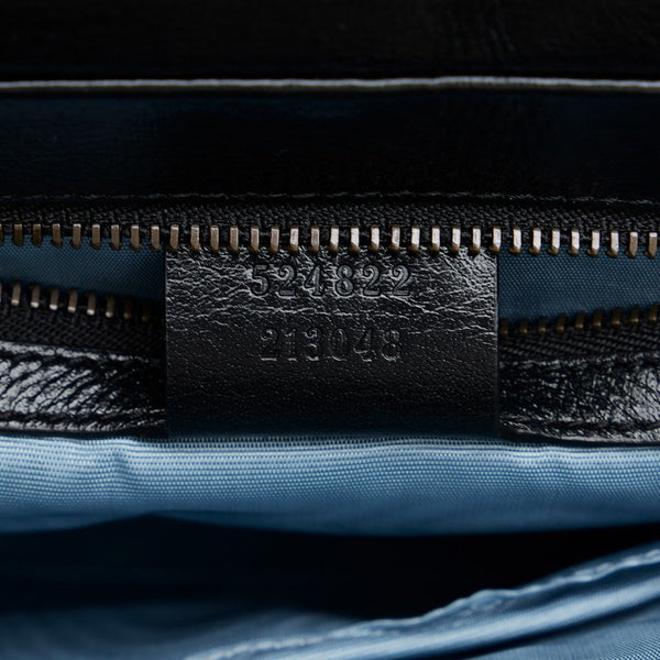 グッチ GGキャット ダブルフェイス チェーン ハンドバッグ ショルダーバッグ 2WAY 524822 ブラック ホワイト レザー レディース GUCCI 【中古】