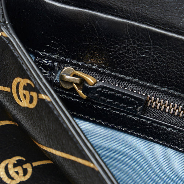 グッチ GGキャット ダブルフェイス チェーン ハンドバッグ ショルダーバッグ 2WAY 524822 ブラック ホワイト レザー レディース GUCCI 【中古】