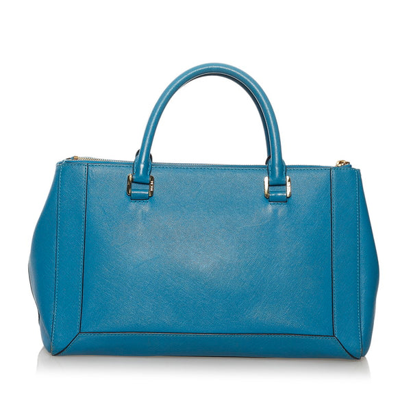エム シー エム ハンドバッグ ショルダーバッグ 2WAY ブルー レザー レディース MCM 【中古】
