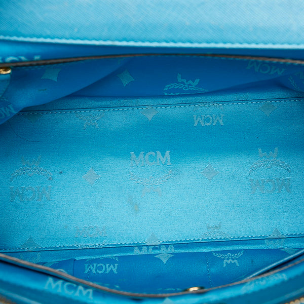 エム シー エム ハンドバッグ ショルダーバッグ 2WAY ブルー レザー レディース MCM 【中古】