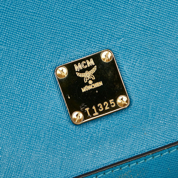 エム シー エム ハンドバッグ ショルダーバッグ 2WAY ブルー レザー レディース MCM 【中古】