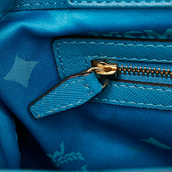エム シー エム ハンドバッグ ショルダーバッグ 2WAY ブルー レザー レディース MCM 【中古】