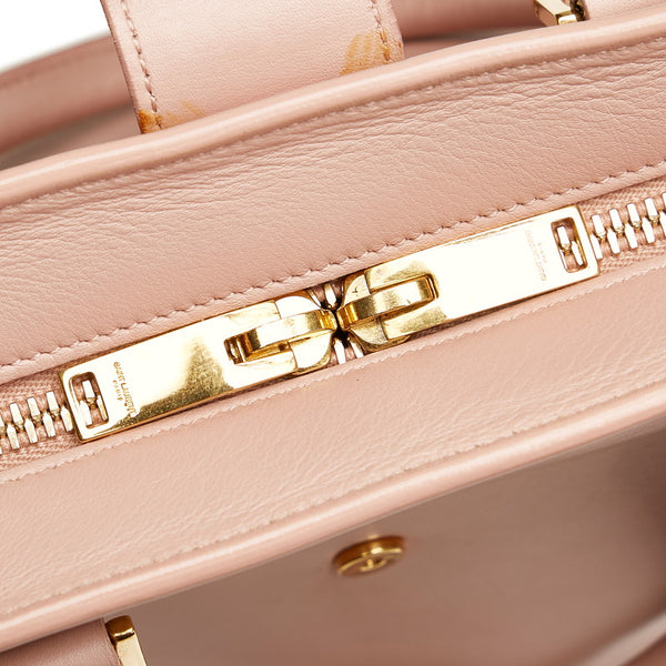 サンローラン ベイビーカバス ピンク レザー ハンドバッグ レディース SAINT LAURENT 【中古】