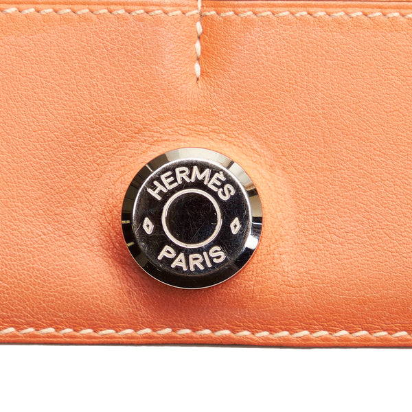 エルメス ドゴンロング  長財布 クレヴェット  レザー レディース HERMES 【中古】