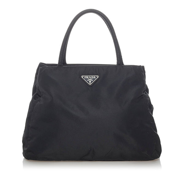 プラダ ブラック ナイロン ハンドバッグ レディース PRADA 【中古】