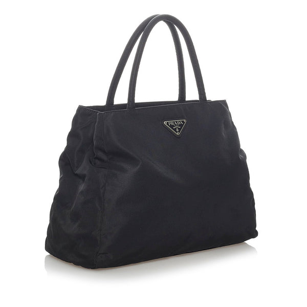 プラダ ブラック ナイロン ハンドバッグ レディース PRADA 【中古】