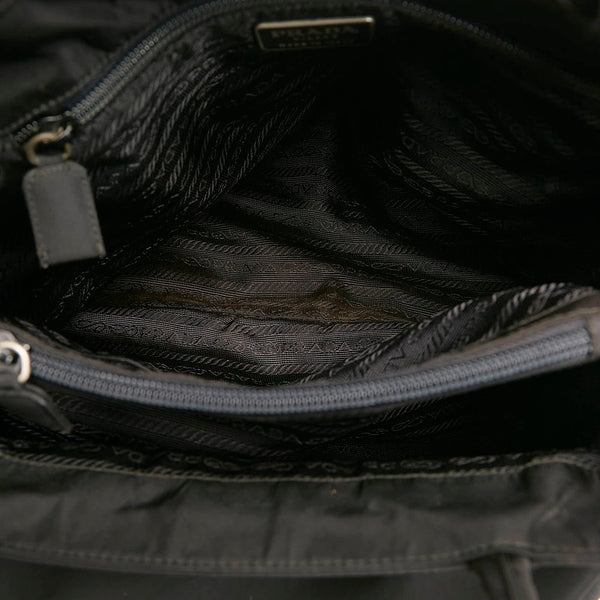 プラダ ブラック ナイロン ハンドバッグ レディース PRADA 【中古】