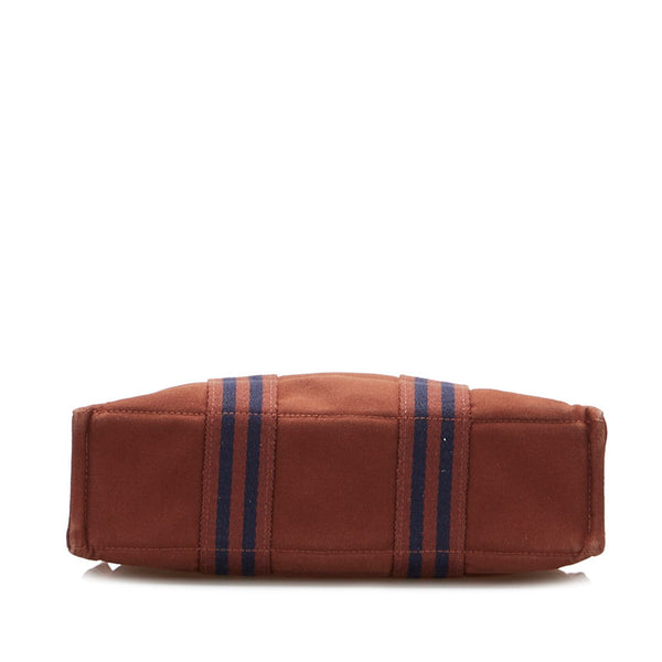 エルメス フールトゥPM ハンドバッグ ブラウン キャンバス レディース HERMES 【中古】