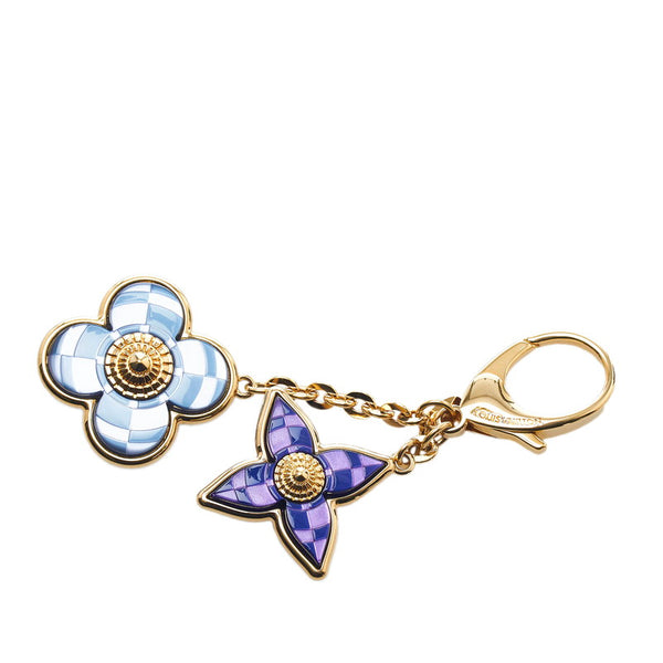 ルイ ヴィトン ビジューサック モザイク キーホルダー M66883 ゴールド パープル グリーン メッキ レディース LOUIS VUITTON 【中古】