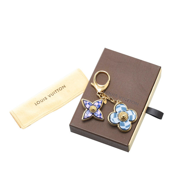 ルイ ヴィトン ビジューサック モザイク キーホルダー M66883 ゴールド パープル グリーン メッキ レディース LOUIS VUITTON 【中古】