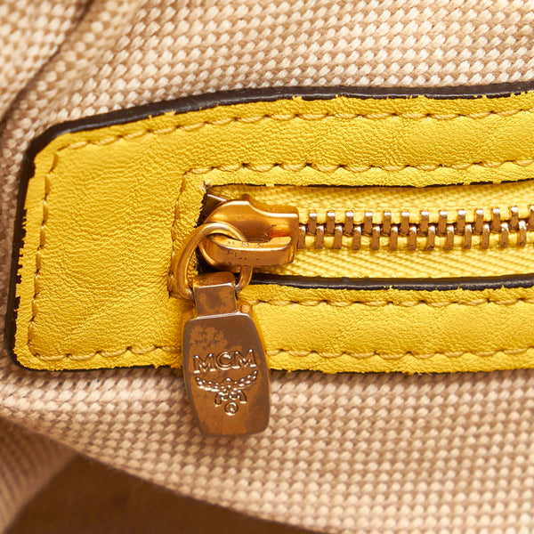 エム シー エム ハンドバッグ ショルダーバッグ 2WAY イエロー レザー レディース MCM 【中古】