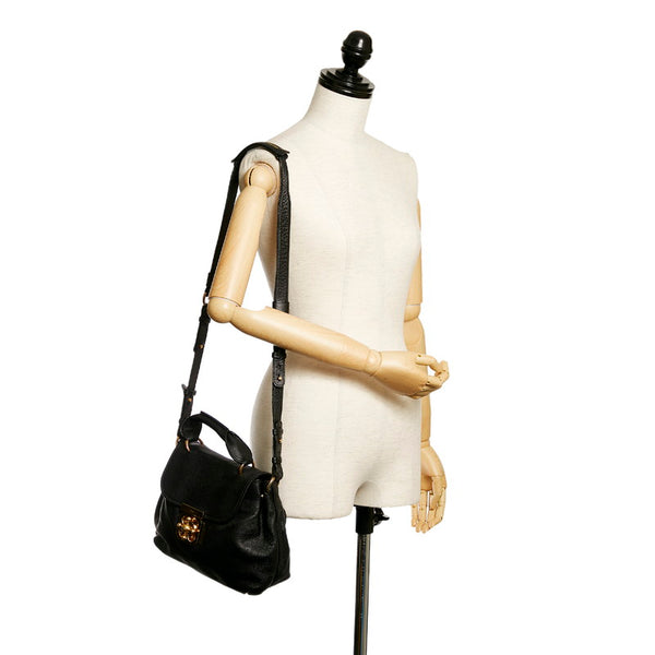 クロエ エルシー ブラック レザー ハンドバッグ ショルダーバッグ 2WAY レディース Chloe 【中古】