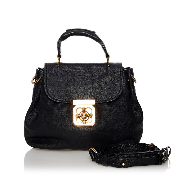 クロエ エルシー ブラック レザー ハンドバッグ ショルダーバッグ 2WAY レディース Chloe 【中古】