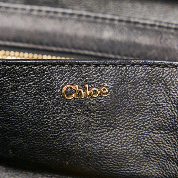 クロエ エルシー ブラック レザー ハンドバッグ ショルダーバッグ 2WAY レディース Chloe 【中古】