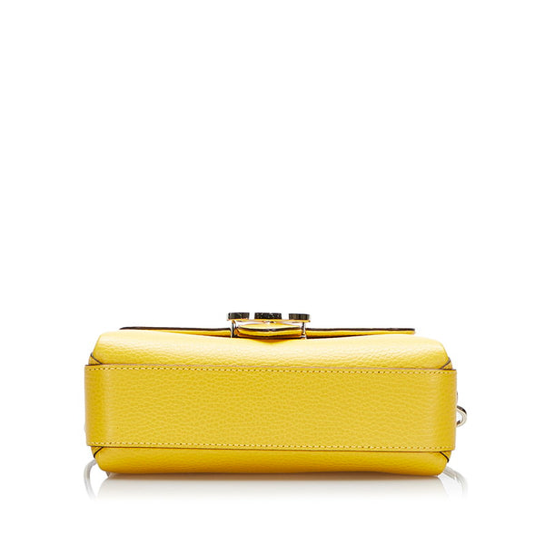 グッチ インターロッキングG チェーンショルダーバッグ 607720 イエロー レザー レディース GUCCI 【中古】