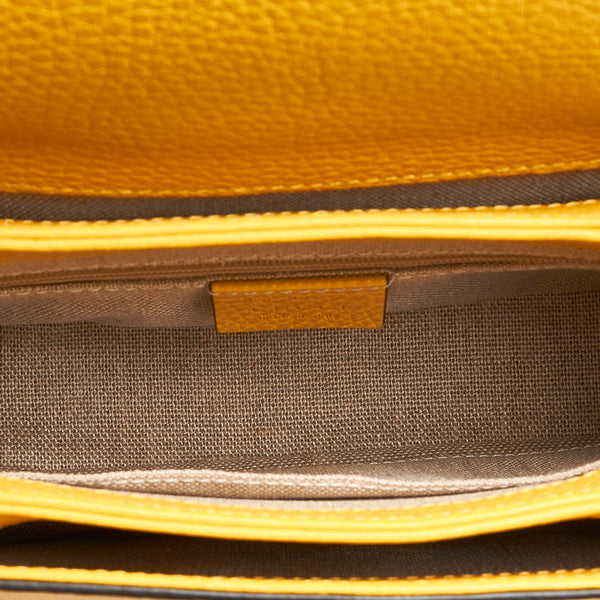 グッチ インターロッキングG チェーンショルダーバッグ 607720 イエロー レザー レディース GUCCI 【中古】