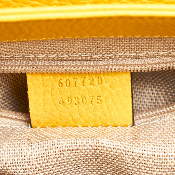 グッチ インターロッキングG チェーンショルダーバッグ 607720 イエロー レザー レディース GUCCI 【中古】
