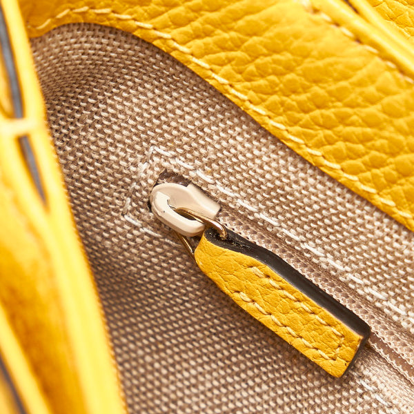 グッチ インターロッキングG チェーンショルダーバッグ 607720 イエロー レザー レディース GUCCI 【中古】