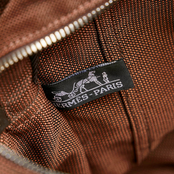 エルメス フールトゥ MM トートバッグ ボルドー ブラウン キャンバス レディース HERMES 【中古】