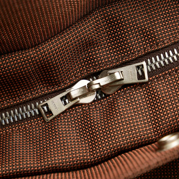 エルメス エールラインMM トートバッグ ブラウン キャンバス レディース HERMES 【中古】