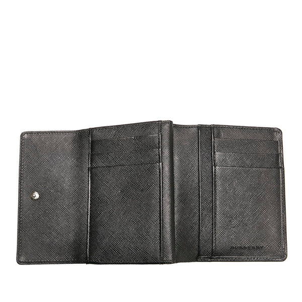 バーバリー ノバチェック 二つ折り財布 ベージュ ブラック レザー ナイロン ユニセックス BURBERRY 【中古】