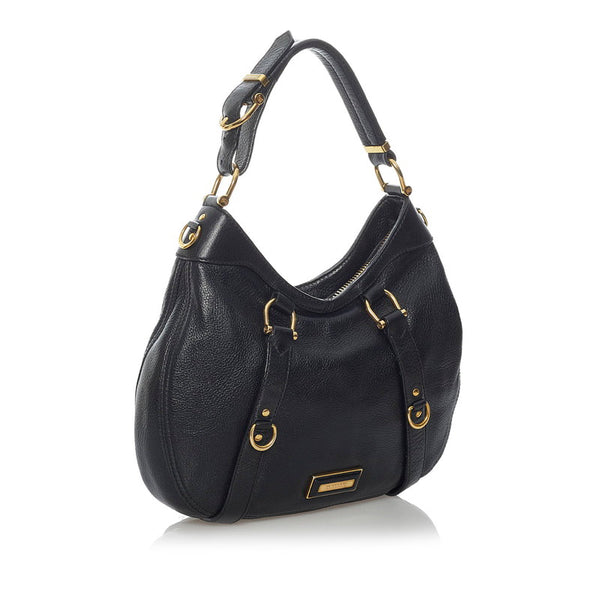 バーバリー ワンショルダー ブラック レザー レディース BURBERRY 【中古】