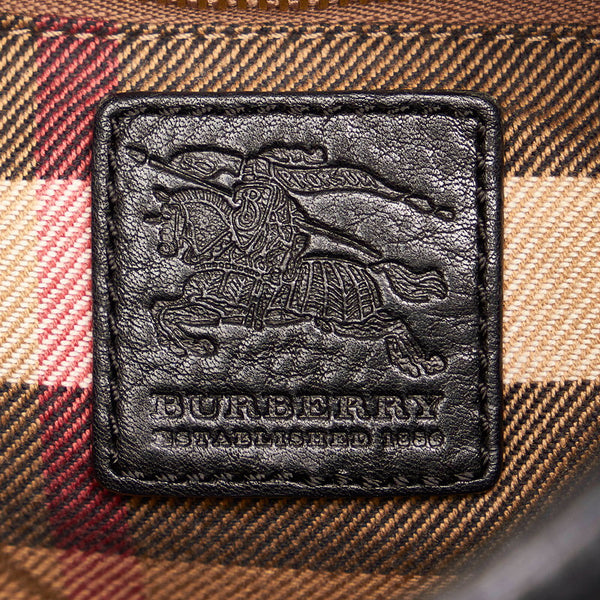 バーバリー ワンショルダー ブラック レザー レディース BURBERRY 【中古】
